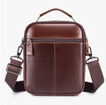 Men's Genuine Leather Shoulder Bag Messenger Briefcase CrossBody Bag Coffee