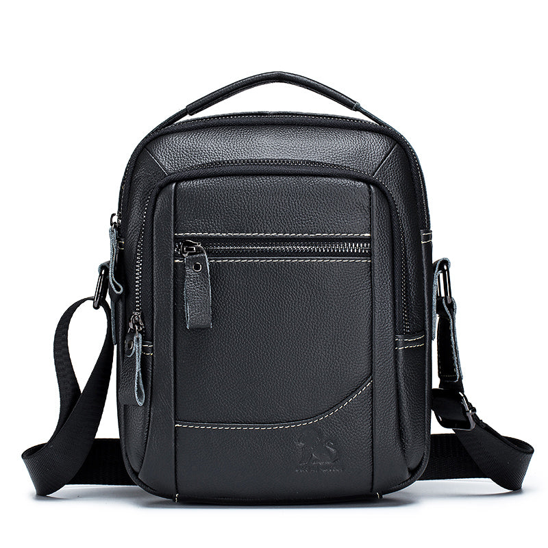 Men's Genuine Leather Shoulder Bag Messenger Briefcase CrossBody Handbag Black