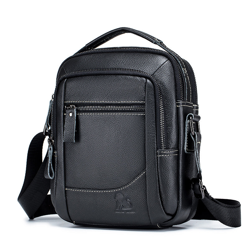 Men's Genuine Leather Shoulder Bag Messenger Briefcase CrossBody Handbag Black