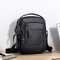 Men's Genuine Leather Shoulder Bag Messenger Briefcase CrossBody Handbag Black
