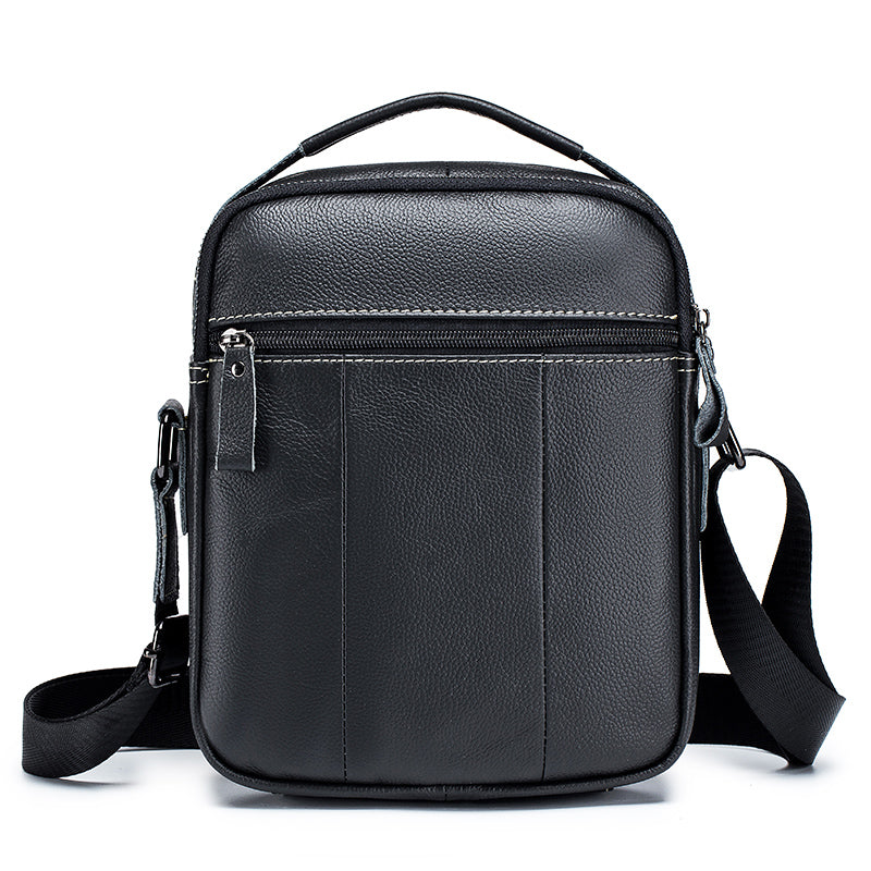 Men's Genuine Leather Shoulder Bag Messenger Briefcase CrossBody Handbag Black