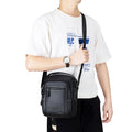 Men's Genuine Leather Shoulder Bag Messenger Briefcase CrossBody Handbag Black