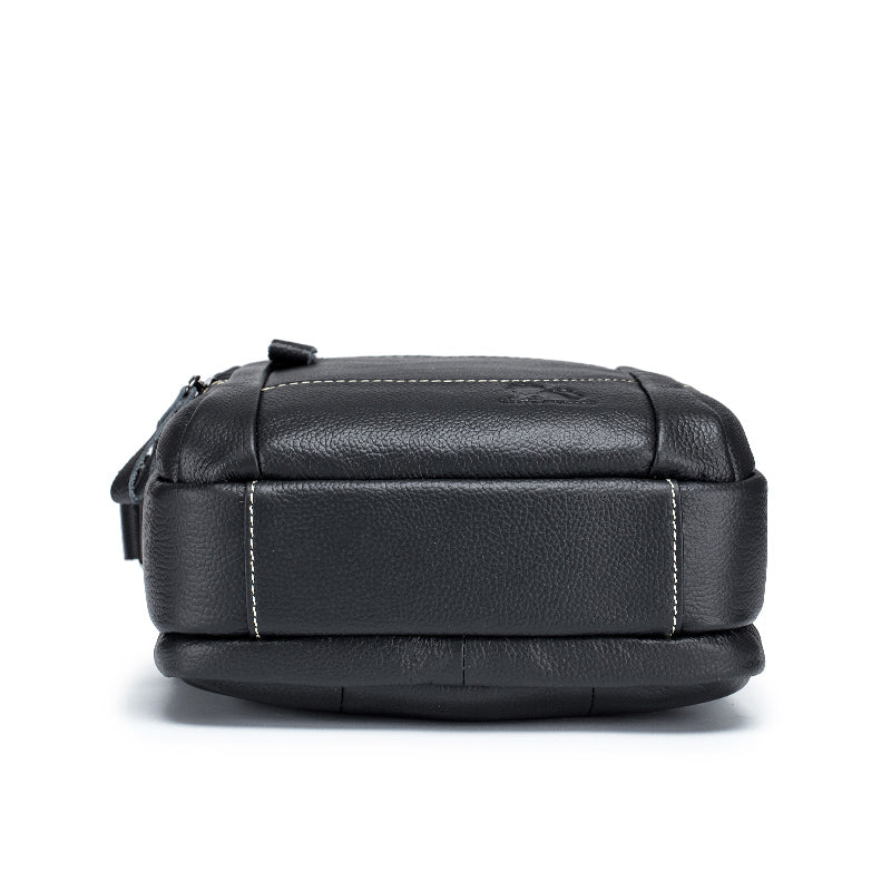 Men's Genuine Leather Shoulder Bag Messenger Briefcase CrossBody Handbag Black