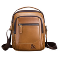 Men's Genuine Leather Shoulder Bag Messenger Briefcase CrossBody Handbag Brown