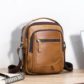Men's Genuine Leather Shoulder Bag Messenger Briefcase CrossBody Handbag Brown