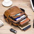 Men's Genuine Leather Shoulder Bag Messenger Briefcase CrossBody Handbag Brown