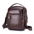 Men's Genuine Leather Shoulder Bag Messenger Briefcase CrossBody Handbag Coffee
