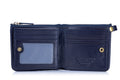 Men's Genuine Leather Wallet RFID Blocking Slim Stylish Bifold Wallet Blue