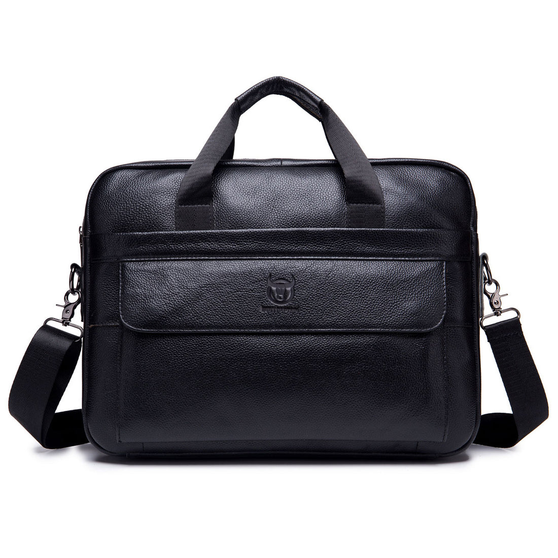 Men's Leather 15.6" Laptop Bag Briefcase Busines Shoulder Bag Handbag Black