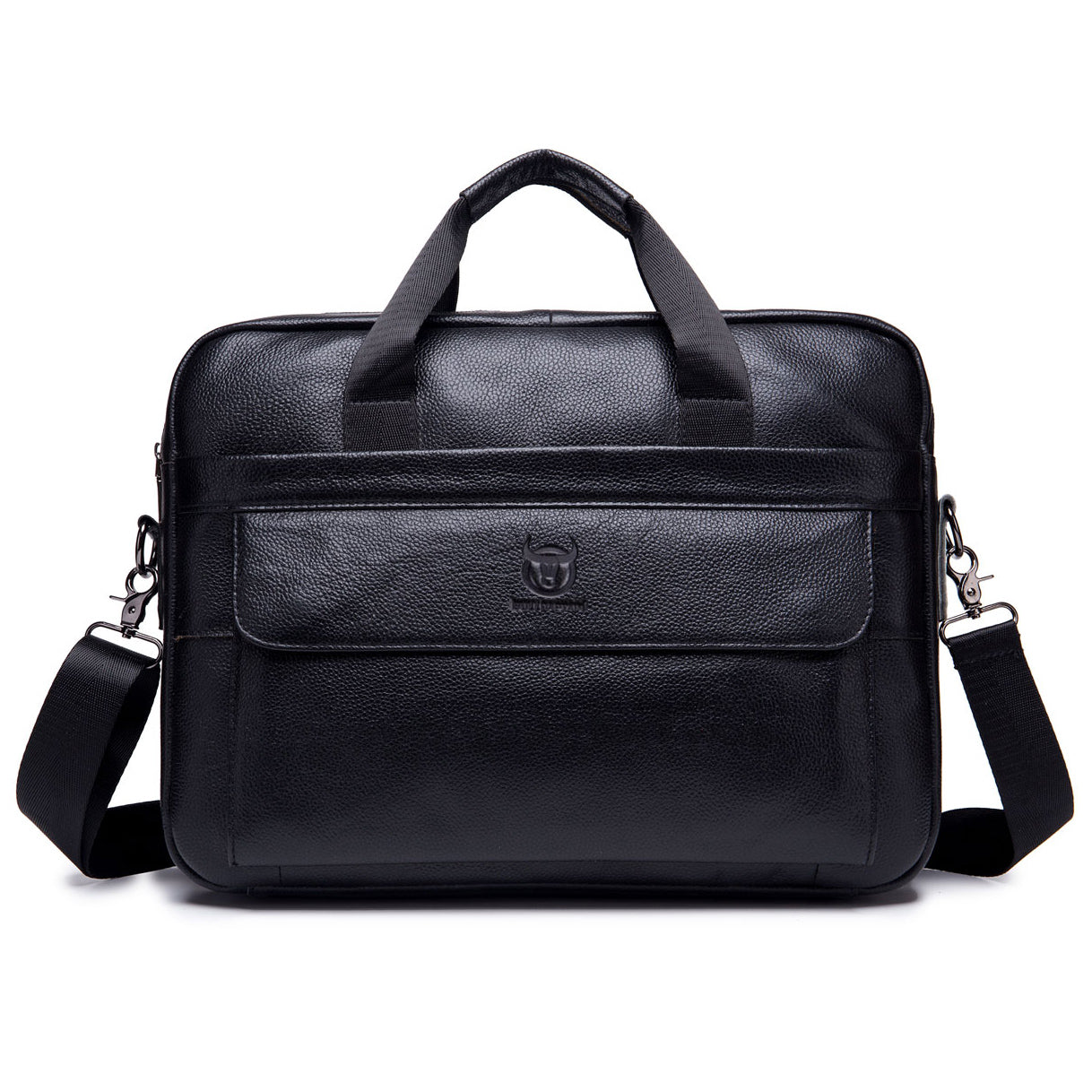 Men's Leather 15.6" Laptop Bag Briefcase Busines Shoulder Bag Handbag Black
