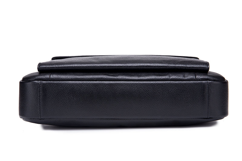 Men's Leather 15.6" Laptop Bag Briefcase Busines Shoulder Bag Handbag Black