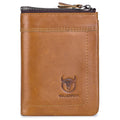 Men's Leather Wallet with Coin Pocket RFID Bifold Purse Card Holder Gift Brown