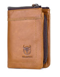 Men's Leather Wallet with Coin Pocket RFID Bifold Purse Card Holder Gift Brown