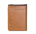 Men's Leather Wallet with Coin Pocket RFID Bifold Purse Card Holder Gift Brown