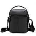 Men's Small Leather Shoulder Bag Messenger Pack Crossbody Travel Bag Black