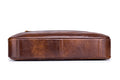 Mens 14 Inch Laptop Leather Briefcase Bag Office College Messenger Bag Brown