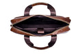 Mens 14 Inch Laptop Leather Briefcase Bag Office College Messenger Bag Brown