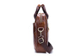 Mens 14 Inch Laptop Leather Briefcase Bag Office College Messenger Bag Brown