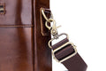 Mens 14 Inch Laptop Leather Briefcase Bag Office College Messenger Bag Brown