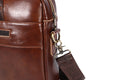Mens 15 Inch Leather Laptop Messenger Bags Best Business Travel Briefcases Brown