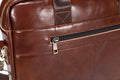 Mens 15 Inch Leather Laptop Messenger Bags Best Business Travel Briefcases Brown