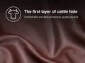 Mens Briefcase Bag Genuine Leather 14 inch Shoulder Laptop Crossbody Bag Brown