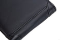 Mens Cowhide Leather Trifold RFID Wallet Slim with 2 ID Windows Black