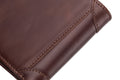 Mens Cowhide Leather Trifold RFID Wallet Slim with 2 ID Windows Coffee