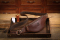 Mens Crazy Horse Leather Fanny Pack Belt Phone Waist Bag Brown