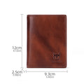 Mens Genuine Leather Bifold Wallet RFID Blocking Credit Card Holder Coffee