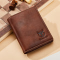 Mens Genuine Leather Bifold Wallet RFID Blocking Credit Card Holder Coffee