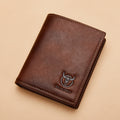 Mens Genuine Leather Bifold Wallet RFID Blocking Credit Card Holder Coffee