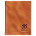 Mens Genuine Leather Bifold Wallet RFID Blocking Credit Card Holder Coffee Brown