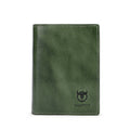 Mens Genuine Leather Bifold Wallet RFID Blocking Credit Card Holder Coffee Green