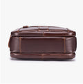 Mens Genuine Leather Shoulder Bag Messenger Briefcase CrossBody Bag Coffee