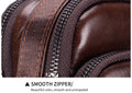 Mens Genuine Leather Shoulder Bag Messenger Briefcase CrossBody Bag Coffee
