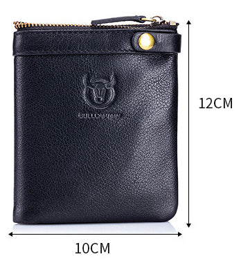 Mens Genuine Leather Wallet Extra Capacity Billfold with 14 Card Slots Black