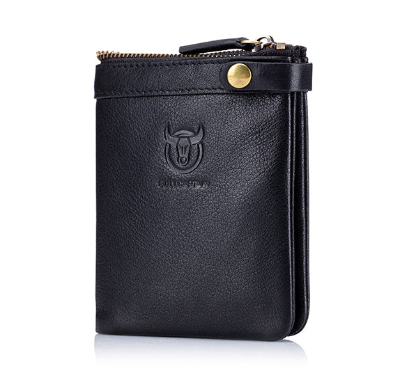 Mens Genuine Leather Wallet Extra Capacity Billfold with 14 Card Slots Black