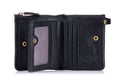 Mens Genuine Leather Wallet Extra Capacity Billfold with 14 Card Slots Black