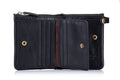 Mens Genuine Leather Wallet Extra Capacity Billfold with 14 Card Slots Black