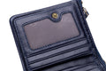 Mens Genuine Leather Wallet Extra Capacity Billfold with 14 Card Slots Blue