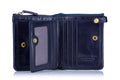 Mens Genuine Leather Wallet Extra Capacity Billfold with 14 Card Slots Blue
