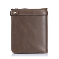 Mens Genuine Leather Wallet Extra Capacity Billfold with 14 Card Slots Brown