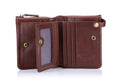 Mens Genuine Leather Wallet Extra Capacity Billfold with 14 Card Slots Coffee