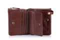 Mens Genuine Leather Wallet Extra Capacity Billfold with 14 Card Slots Coffee