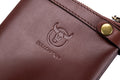 Mens Genuine Leather Wallet Extra Capacity Billfold with 14 Card Slots Coffee
