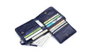 Mens Genuine Leather Wallet RFID Blocking Slim Stylish Bifold Wallet Blue
