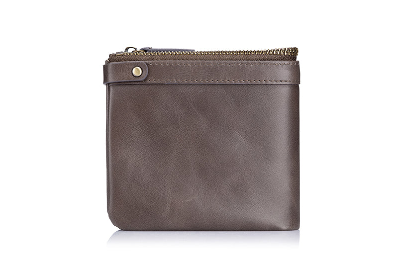 Mens Genuine Leather Wallet RFID Blocking Slim Stylish Bifold Wallet Brown