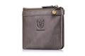 Mens Genuine Leather Wallet RFID Blocking Slim Stylish Bifold Wallet Brown
