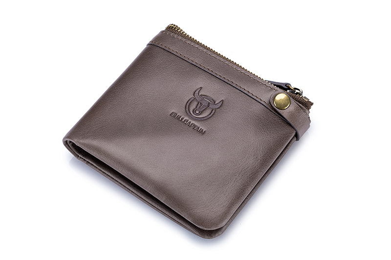 Mens Genuine Leather Wallet RFID Blocking Slim Stylish Bifold Wallet Brown